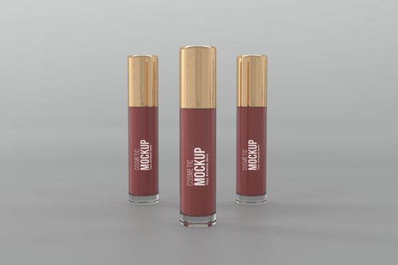 Cosmetic Three Bottle Mockup: Elevate Your Branding with Professional Design Tools