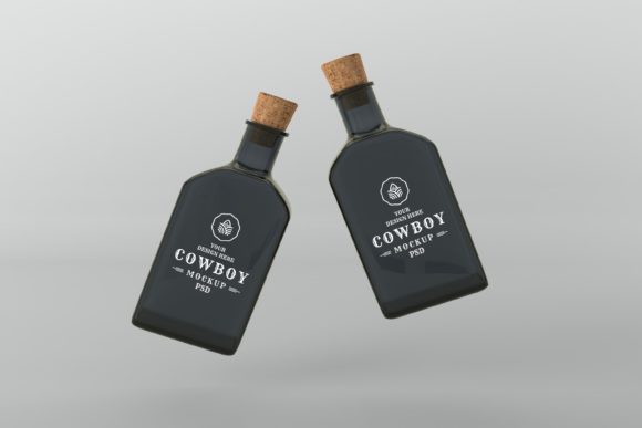 Cowboy Two Bottle Mockup