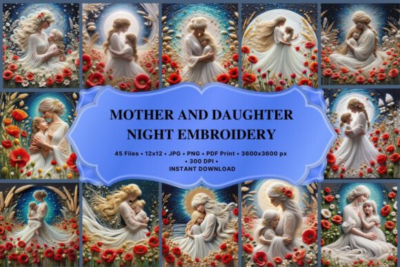 Evaluating Mother and Daughter Night Embroidery for High-End Creative Projects