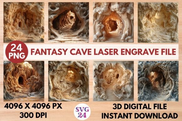 Fantasy Cave Laser Engrave File: A Creative Resource for Custom Design Projects