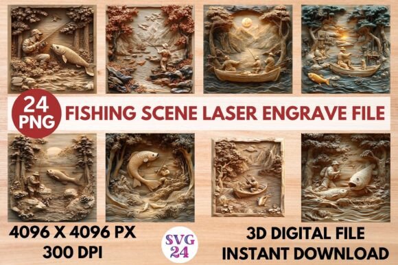 Fishing Scene Laser Engrave File: A Strategic Tool for Creative and Business Applications