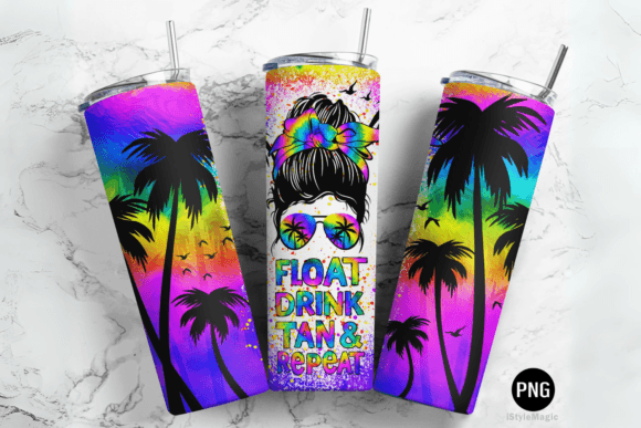 Float Drink Tan Repeat Summer Tumbler