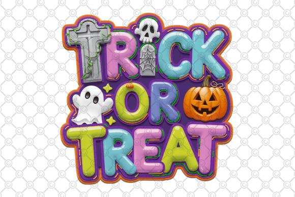 Halloween PNG, Trick or Treat PNG - 008: A Versatile Design for Creative Projects