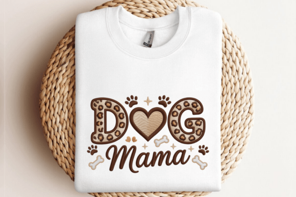 Leopard Dog Mama Png Yarn Dog Mom PNG: A Versatile Design for Creative Workflows