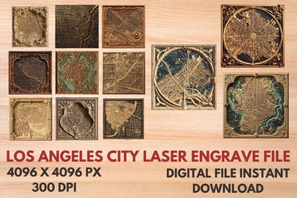 Los Angeles City Laser Engrave File: A Creative Resource for Digital Designers
