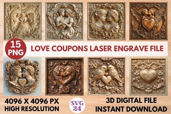 Love Coupons Laser Engrave File