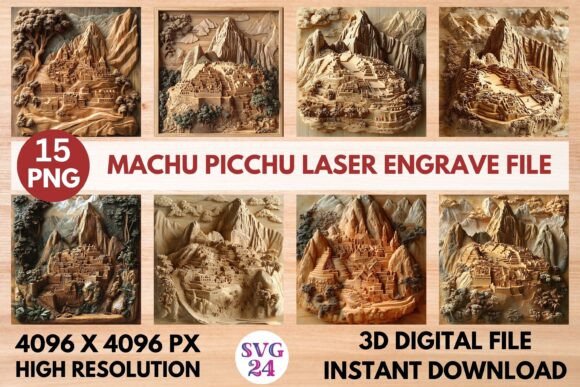 Machu Picchu Laser Engrave File: A Premium Design for Creative Professionals