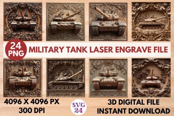 Military Tank Laser Engrave File: A Versatile Design for Creative Projects