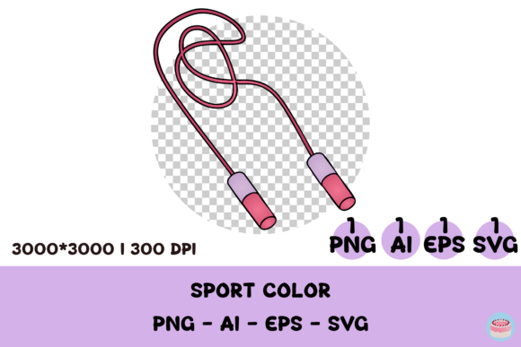 Pink Purple Fitness Jump Rope Clipart
