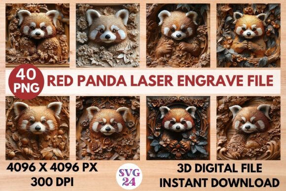 Red Panda Laser Engrave File: A Versatile Digital Design Resource