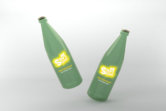 Soft Drink Two Bottle Mockup