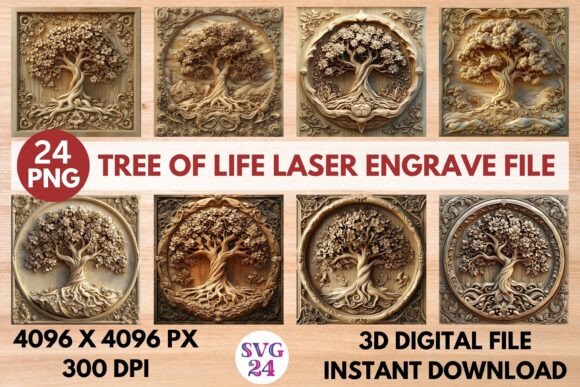 Tree of Life Laser Engrave File: A Versatile Design for Modern Creators