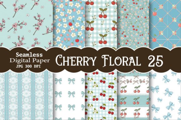Unlocking Design Potential with the Cherry Floral Seamless Pattern