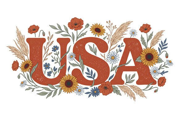 USA Boho Flowers PNG Transparent: A Strategic Design for Creative Expression