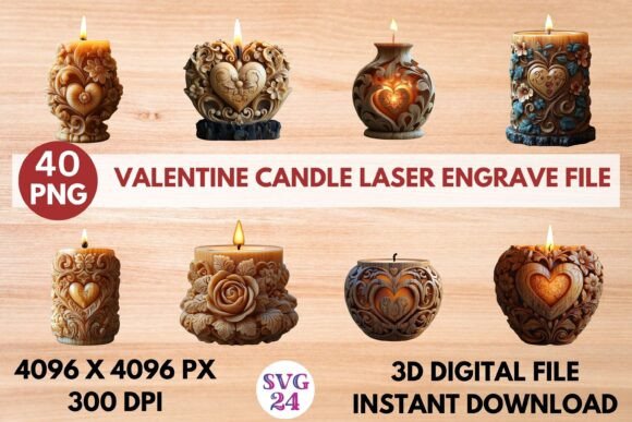 Valentine Candle Laser Engrave File: A Creative Tool for Modern Designers