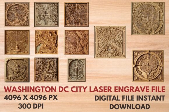 Washington DC City Laser Engrave File: A Creative Tool for Modern Designers
